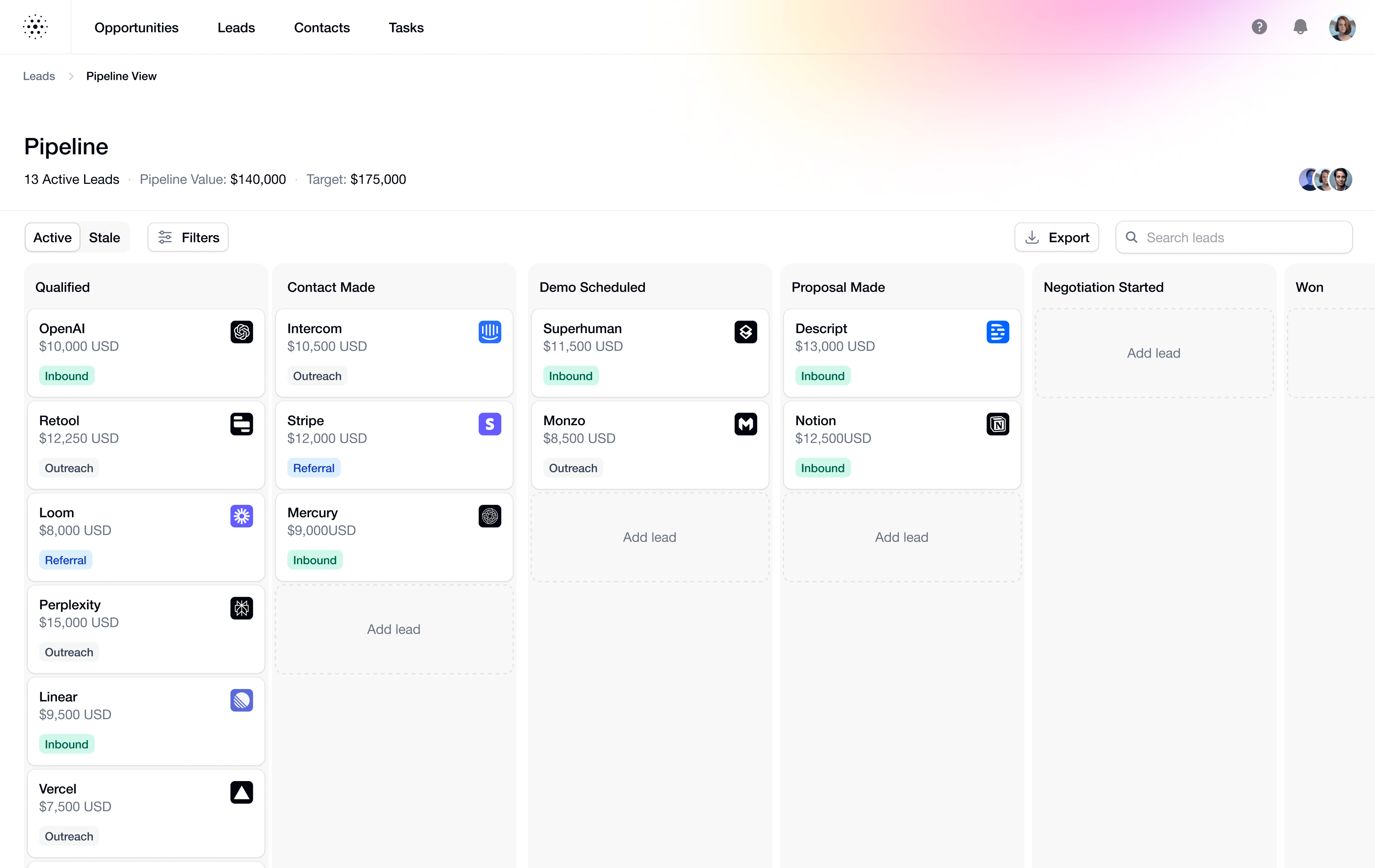Mero Church dashboard overview